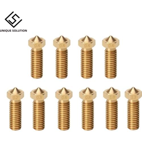 3D Printer Volcano Nozzles for Artillery Sidewinder X1 AND Genius 0.2/0.3/0.4/0.5/0.6/0.8/1.0/1.2 for 1.75mm Filament