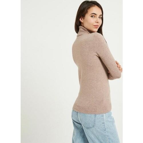 Knitting Sweater and Jumper Turtleneck Tops Pullovers Casual Sweaters Womens Long Sleeve All-match Elastic Sweater
