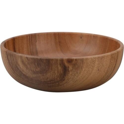 Fruit Plate Rice Ramen Salad Bowl Multi-use Wooden Wood Grain Birthday Gift Natural Japanese Style Luxury Acacia Basin Tableware