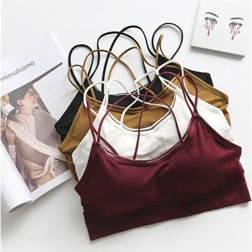 Women Sexy Crop Tops Bra Tube Top Female Streetwear Sleeveless Seamless Sports Bra Crop Camis Top Tee Bandeau Top Basic Tank