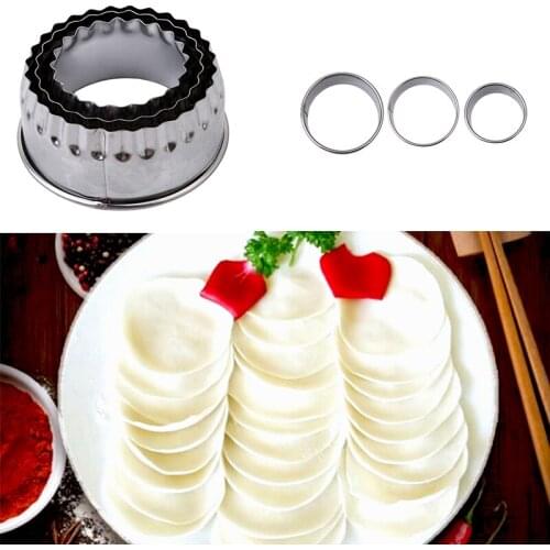 1 Set Stainless Steel Cut Dumplings Mold Kitchen 3 Size Dumplings Tool Kitchen Dumpling Making Pastry Tools Pancake Maker