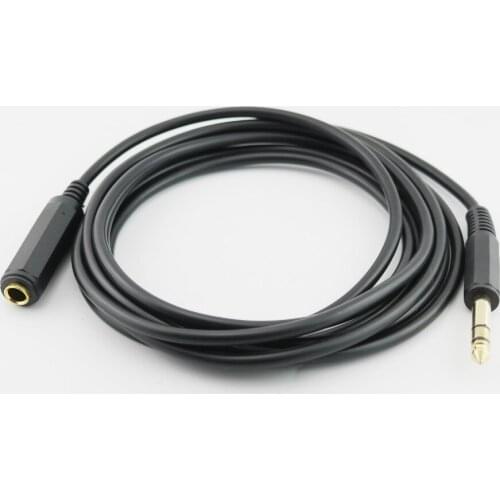 1pc 10ft 6.35mm 1/4" Stereo Male Plug to Female Jack Extension Audio Amp MIC Guitar TRS Adapter Cable Cord