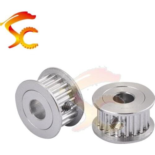 50pc 3D printer Oxidation of Aluminum Alloy pulley T2.5 20 teeth bore 6mm T2.5 20 teeth timing pulley fit for belt width 6mm