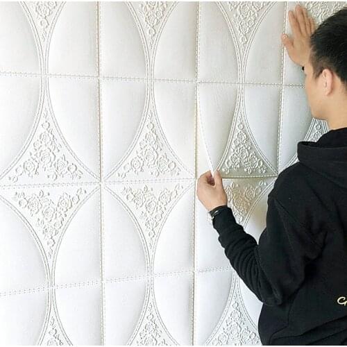 3D stereo wall paste TV background wall paste bedhead foam wallpaper self-adhesive bedroom wallpaper decorative stickers 70CM
