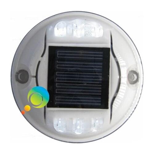Steady mode white LED road stud plastic housing solar power road stud light for sale