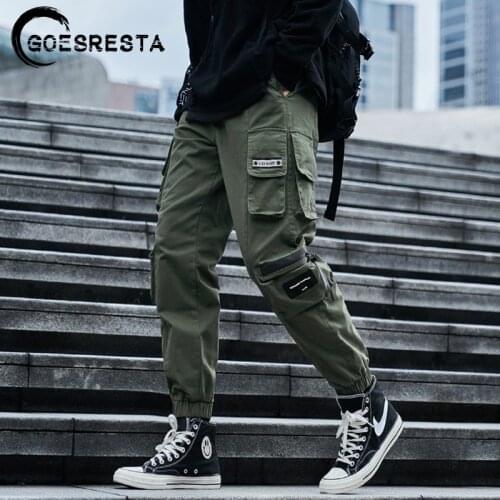 GOESRESTA Hip Hop Streetwear Cargo Pants Men Joggers Sweatpants Casual Harem Trousers Harajuku Autumn Men Pants Brand Clothing