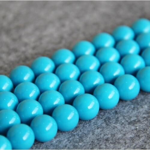 New Fashion Hot sale Sky Blue Shell beads gift for women girl loose DIY 15inch Jewelry making design Wholesale and retail