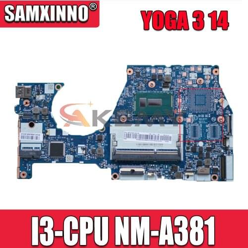New Original Laptop For Lenovo YOGA3 14 YOGA 3 14 Motherboard Mainboard I3-5005 UMA NM-A381 5B20K78777