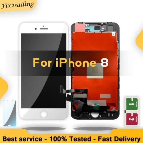 FIX2SAILING 100% Grade AAA LCD Display Touch Screen Digitizer Assembly Replacement For Apple iPhone 8 With Tempered Glass
