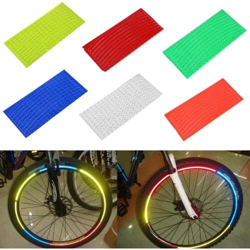 Mountain Bike Bicycle Wheel Rim Reflective Stickers Decals Protector Safety MTB Reflector Stickers Strip Decal Tape