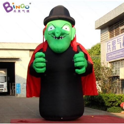 Hot sale 5m inflatable creepy witch model for Halloween decoration advertising giant blow up Halloween witch balloon toys