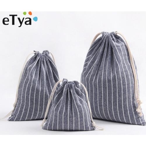 Cotton Linen Drawstring Cosmetic Bag Gift Bag Travel Luggage Packing Pouch Storage Bags for Wedding Christmas Jewelry Packaging