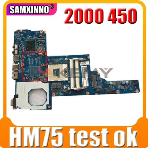 Akemy Laptop Motherboard For HP 2000 450 Main Board 685107-001 685107-501 PGA989 HM75 J8F Test Ok Fast Ship
