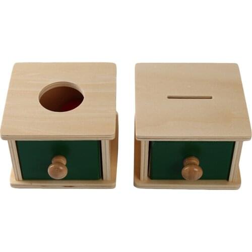 Montessori Kids Toy Baby Wooden Coin Box Ball Box Learning Educational Preschool Training Baby Early Learning Toy Training Toys