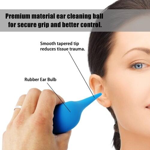 Household Ear Washing Tool Kit Ears Cleaning Accessory Suite 1 Psc Basin and 1 Pcs Rubber Bulb