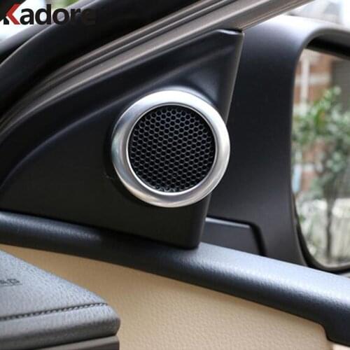 For Toyota Corolla E170 2014 2015 ABS Matte Audio Stereo Ring Loudspeaker Cover Sound Speaker Trim Interior Accessories