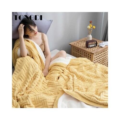 TONGDI Boho Raschel Blanket Soft Thickened Heavy Warm Knitting Eco-friendly Luxury Decor For Cover Sofa Bed Bedspread Winter