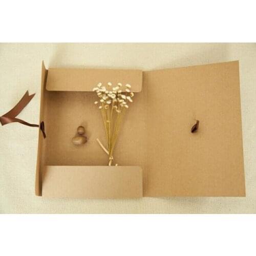 Retail 24*18+0.7cm 10Pcs/Lot Craft Paper Packing Pocket Box Package Kraft Paper Envelope Package Boxes For Handkerchief Tie