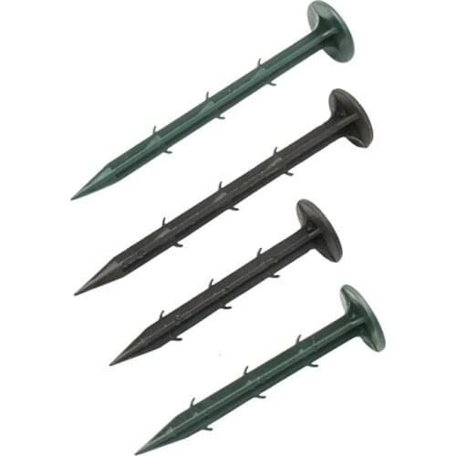 Gardening plastic nail Ground nail 110mm 155mm fixing bracket Greenhouse agricultural cloth net fixing plastic 50pcs