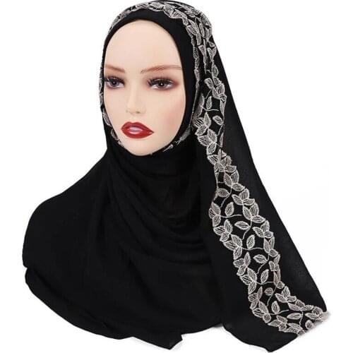 High Quality Lace Chiffon Inner Cap Hijab Scarf Headband Stretch Cover Turbante Pin Free Instant Shawls Bonnet Underscarf