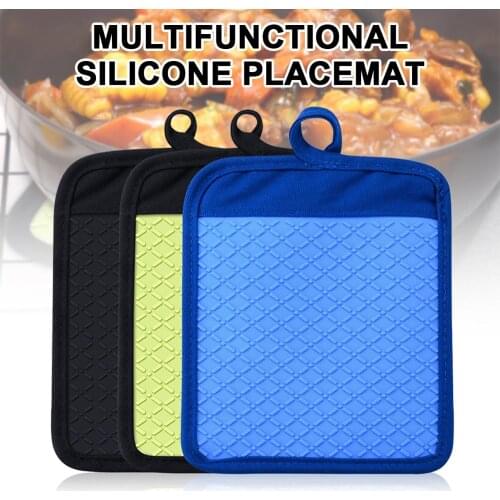 SELL Silicone Oven Mitt Non-Slip Anti-Scalding Cooking Gloves Heat Resistant Placemat Cushion Pad Dinnerware Table Mat Placemat