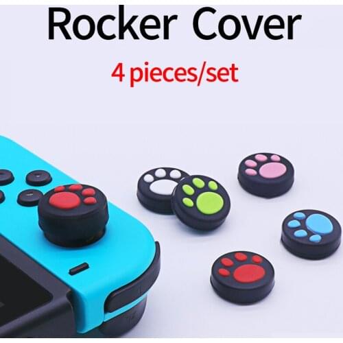 4 pieces Handle rocker cap NS lite cat claw button cap Silicone case joycon button For Nintendo switch accessories
