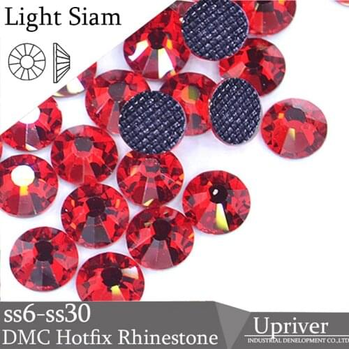 Upriver Loose Glitter Strass Mix Sizes Full Sizes Light Siam DMC Hotfix Rhinestones Flactback Stones