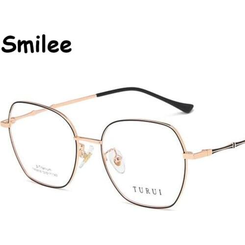 Titanium Glasses Frame Women Irregular Polygon Prescription Eyeglasses Vintage high quality Eyewear Myopia Optical Spectacles