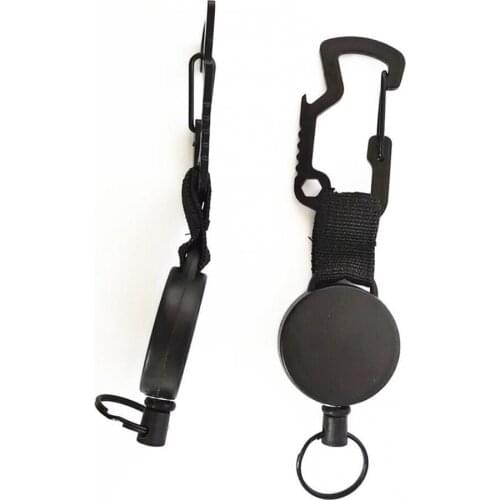 Retractable Keychain Anti-lost Outdoor Fishing Camping Resilience Key Buckle