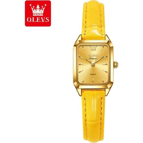 OLEVS Women Watch Luxury Brand Waterproof Leather Strap Quartz Wristwatch Reloj Mujer Casual Fashion Rose Gold