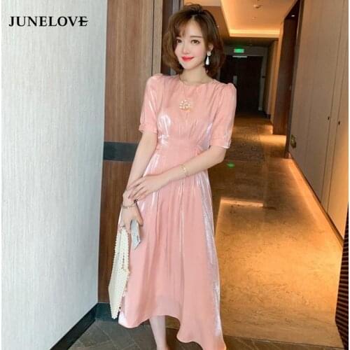 Bella Philosophy Women Summer Short Sleeve Midi Dress Vintage Sequined Female Dress Casual Holiday Office Lady Korean Vestidos