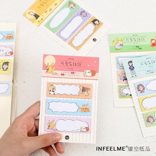 1PCS New Lovely Words Memo Pad Paper Post Notes Sticky Notes Notepad Stationery Papeleria Office School Supplies