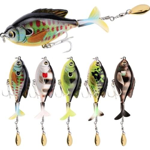 1PCS New Floating Propeller Fishing Lures 95mm/16.5g Water Surface Rotating Wobblers Minnow Hard Bait Pesca Carp Fishing Tackle