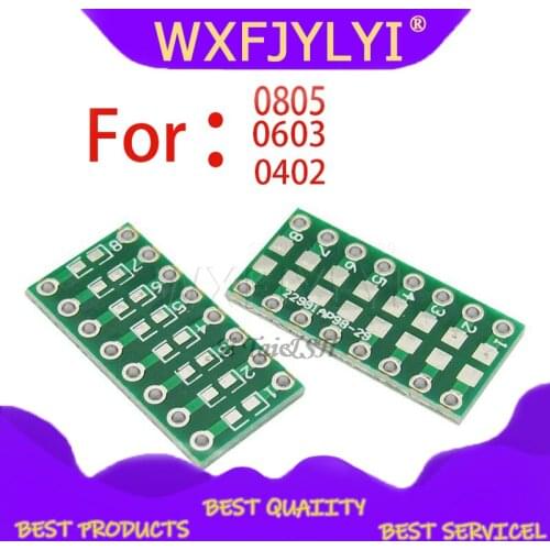 10pcs 0805 0603 0402 to DIP PCB Transfer Board DIP Pin Board Pitch Adapter keysets