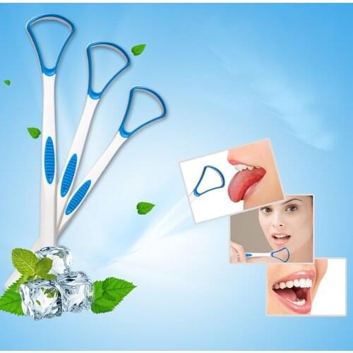 2pcs Portable Tongue Cleaner Brush Soft Tongue Scraper Floss Dental Care Keep Fresh Breath Oral Hygiene Health Care Tools