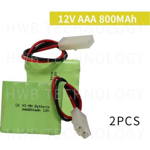 2X Original New Ni-MH 12V 800mAh Ni-MH AAA Rechargeable Battery Pack With Plugs Free Shipping