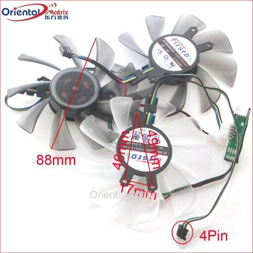 3pcs/Lot FD9015U12S 88mm 12V 0.55AMP 4Pin For Gainward RTX 2080 G 2080Ti Graphics Card Cooler Cooling Fan