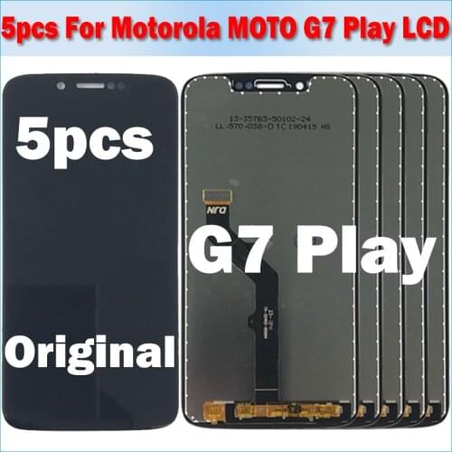 5pcs Original For Motorola Moto G7 Play LCD Display Touch screen sensor Panel Digiziter Assembly For Moto G7 Play lcd Screen