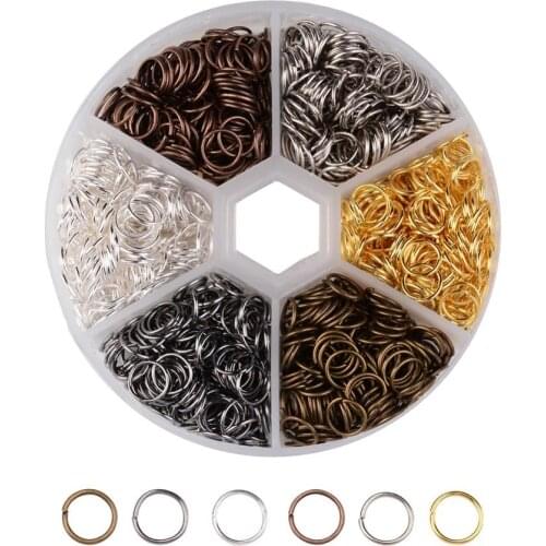 6 colors mixed Jewelry Buckle Single Circle Mixed Color Set Handmade DIY Earring Necklace Jewelry Accessories XL288