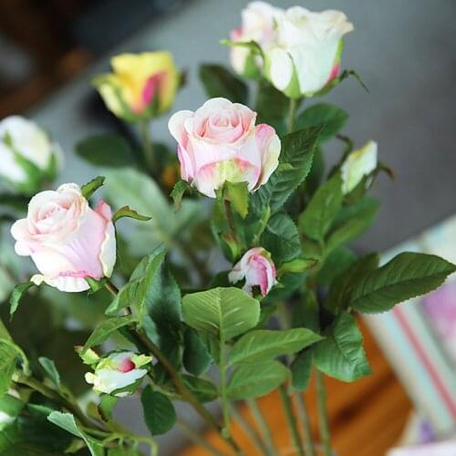 66cm 2 Heads Romantic Rose Artificial Flower High Quality Fake Flower for Party Home Wedding Decoration Valentines Day