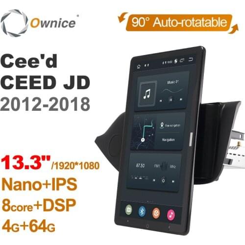 Tesla style PX6 Android 10 Car DVD Player Auto Rotatable IPS Navigation GPS Wifi Stereo Radio For KIA Cee'd CEED JD 2012-2018