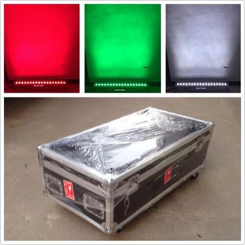 Flightcase) 8pcs 18x10w led wall washer light outdoor bar led wash rgbw ip65 dmx led washer bar light
