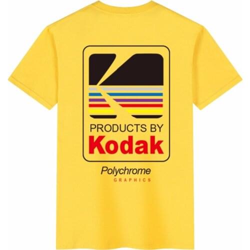 2019 Summer Men Women Tee INS Korea Retro Loose Wild Kodak Letter Short-sleeved KODAK 100% Cotton T shirt Hip Hop Men Tops