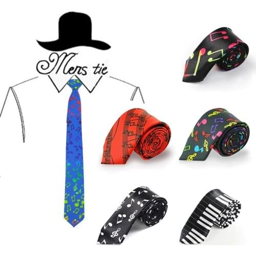 Music Note Mens Ties 2020 New Fashion Necktie 5cm Musical Formal Dress Gift Wedding Shirts Cravat Dropshipping Party Business