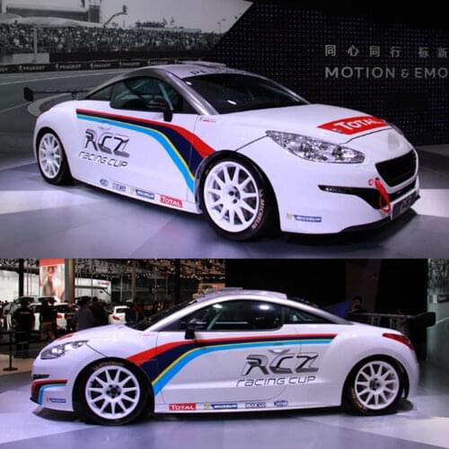 Racing Sticker For Peugeot RCZ Body Exterior Decoration Modified Sticker Pull Flower Stripe Film