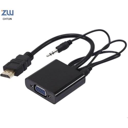 Hdmi to vga with audio power conversion line hd line HDMI to vga adapter conversion line