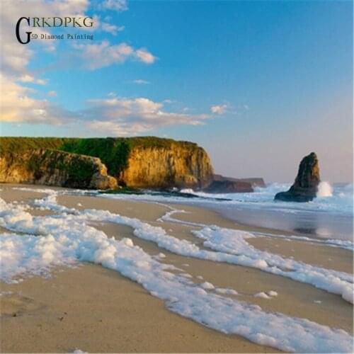 Seaside Beach ima 5d diy diamond painting full square diamond embroidery Cross stitch pictures of rhinestones Wedding decoration