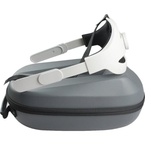 LX0B 1 Set Adjustable Replacement Comfortable Head Strap with PU Storage Bag for Oculus Quest 2 VR Protective Case