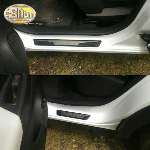 4PCS High-quality Stainless Steel Welcome Pedal Car Scuff Plate Pedal Trim Threshold Door Sill For Renault Captur 2016 2017 2018