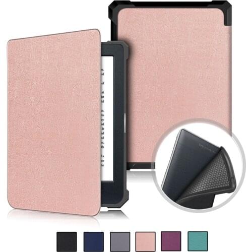 Solid Color case For Kobo Nia 2020 E-reader 6 inch Slim Magnetic PU leather Cover with Auto Wake Sleep